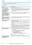 Page 8011. Help
80
For assistance, please visit http://www.panasonic.com/help
Troublesh ooting
11.3 When a function does not work
11.3.1 General
ProblemCause & Solution
The unit does not work.LCheck the connections (page 15, 24).
The recording paper exit 
becomes full quickly or the 
recording paper does not 
stack properly at the 
recording paper exit.LHigh humidity may cause the recording paper to curl. Try turning the paper 
over and re-inserting it. If the curl on the paper is heavy, please remove it 
from...