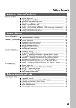 Page 5Ta b l e  o f  C o n t e n t s
3
Department Code ...................................................................................................................................... 117
General Description ....................................................................................... 117
Setting the Department Code ........................................................................ 117
Setting the Department Code Name  ............................................................. 119...
