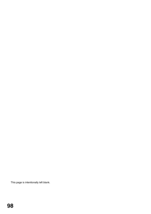 Page 98This page is intentionally left blank.
ADVANCED FEATURES
98 