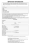 Page 2IMPORTANT INFORMATION
Model No.:                                                                                       Serial:                                                                               
Date of Purchase:                                                                                                                                                                     
Dealer:...