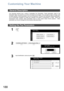 Page 188188
Customizing Your Machine
Your facsimile machine has a variety of adjustable Fax Parameters. These parameters, listed in the
Parameter Table, are preset for you and do not need to be changed.  If you do want to make a change, read
the table carefully.  Some parameters, such as the Resolution, Contrast, and Verification Stamp parameters,
can be temporarily changed by simple key operation just before a transmission is made.  When the
transmission ends, however, these parameters return to their preset...