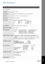 Page 217217  Appendix
Appendix
Specifications
[ For G3 Facsimile ]
CompatibilityITU-T Group 3
Coding SchemeJBIG, MH, MR, MMR (Conforms to ITU-T Recommendations)
Modem TypeITU-T  V.34, V.17, V.33, V.29, V.27 ter and V.21 
Modem Speed2,400 - 33,600 bps
Document SizeLedger/Legal/Letter/Letter-R/Invoice/Invoice-R
Max :  Platen Glass :   11 x 17 (Ledger)
ADF :   11.7 (Originals Width)
Min : Platen Glass :  No Minimum
ADF :   5.5 x 8.5 (Invoice)
Scanning MethodSheet Feeding with CCD type image sensor
Effective...