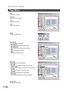 Page 118Document Viewer
118
Page Menu
•Next
Displays the next page.
•Previous
Displays the previous page.
•To p
Displays the top page.
•Last
Displays the last page.
•Select
Displays a specified page.
•Auto Paging
Turns the pages automatically.
-Move Forward
Automatically steps through pages forwards.
-Move Backward
Automatically steps through pages backwards.
-Stop
Stops automatic page advance.
-Setup 
Sets automatic page advance.
•Move page
Moves pages to the desired position.
-Next page
Moves the current page...