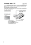 Page 8080
Printing with a TV
You can operate the printer while viewing a TV screen by connecting the printer to 
a TV.
Methods used for operating the printer and displaying contents are exactly 
the same as when you use the LCD monitor.
However, the TV screen will remain on even if the LCD monitor is turned off using 
the Sleep feature (
 p. 52).
Sample connection
To printer’s  video output 
terminal “VIDEO OUT” on 
the rear panel
To TV video input 
terminal Switch the TV to external 
input mode (for example,...