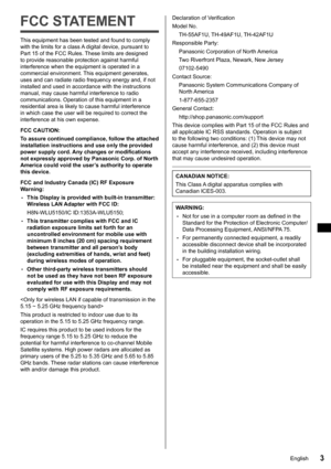 Page 33English
   
FCC STATEMENT
 
