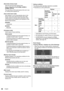 Page 9090
[Secondary backup input]
Sets the second priority backup input.
(None) / [ OpenPort PLATFORM] / [ HDMI1] / 
[HDMI2] / [DVI-D]
The input that is of the same type as the one in use 
for viewing will be greyed out. 
[Auto switch back mode ]
Sets whether or not to automatically return to the 
former (main) input when the former input video 
initially viewed is restored while viewing the video 
of the backup input enabled by the operation of the 
Backup Input function.
[Disable]: Unreturned
[Enable]:...