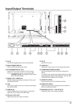 Page 1111
Input/Output Terminals
J{E