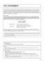 Page 55
FCC STATEMENT

)
	
#
	
	
(
				
(4

9	

		<	%2(	
144

	


	

#		


	(
	(

	)
	

operated in a commercial environment. This equipment generates, uses and can radiate radio frequency energy and, if not 


	



		

		



(
	(
	
	


=...