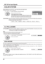 Page 423D Y/C FILTER
COLOR SYSTEM 
SIGNAL 
ON 
AUTO 
3 : 2 PULLDOWN OFF 
[ 
VIDEO ] 
3 : 2 PULLDOWN OFF 
XGA MODE
1024×768
42
3:2 PULLDOWN
COLOR SYSTEM
Select SIGNAL from the “SET UP” menu during Video input signal mode. 
(“SIGNAL [VIDEO]” menu is displayed.)
SET UP for Input Signals
Press to select the “COLOR SYSTEM” .
Press to select each function.
If the image becomes unstable:
With the system set on Auto, under conditions of low level or noisy 
input signals the image may in rare cases become unstable....