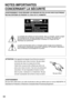 Page 6060
NOTES IMPORTANTES
CONCERNANT LA SÉCURITÉ
AVERTISSEMENT: POUR RÉDUIRE LES RISQUES DE FEU OU DE CHOC ÉLECTRIQUE,
NE PAS EXPOSER CE PRODUIT À L’EAU OU À L’HUMIDITÉ
WARNING
RISK OF ELECTRIC
SHOCK. DO NOT OPEN
MISE EN GARDE-
WARNUNG-
RISQUE DE CHOC ÉLECTRIQUE.
NE PAS OUVRIR.
ZUR VERMEIDUNG EINES ELEKTRISCHEN
SCHLAGES GERÄT NICHT ÖFFNEN.
Le symbole de la flèche en forme d’éclair, dans un triangle, avertit l’usager
de la présence de “tensions dangereuses” à l’intérieur du produit qui
peuvent être de force...