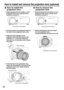 Page 3838
How to install and remove the projection lens (optional)
How to install the
projection lens
While pressing the lock button on the
projection lens cover, pull the cover
forward to remove it.
Pull and remove the dustproof sheet on
the back of the projection lens cover.
Align the mark (orange) on the
projection lens with the mark on the
projector ( ), and then insert the
lens and turn it clockwise until it clicks
into place.
Insert the tab on the projection lens
cover into the projector, and mount the...