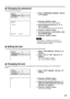 Page 8787
SECURITY
  PASSWORD OFF
  PASSWORD CHANGE
  TEXT DISPLAY OFF
  TEXT CHANGE 
  
SECURITY
  PASSWORD OFF
  PASSWORD CHANGE
  TEXT DISPLAY OFF
  TEXT CHANGE 
  
  
  
SECURITY
  PASSWORD OFF
  PASSWORD CHANGE
  TEXT DISPLAY OFF
  TEXT CHANGE 
  
TEXT
PASSWORD
   NEW
   CONFIRM
           :INPUT          ENTER:SET
Select “TEXT DISPLAY” with the 
buttons.
Select “ON” or “OFF” with the 
buttons.
ON: The text display is enabled.
OFF: The text display is disabled.
Note
• Only asterisks  will appear on the...