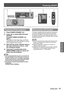 Page 41Powering ON/OFF
ENGLISH - 41
Basic Operation
Powering off the projector
Press POWER STANDBY (
1  ) ).
Press ◄► to select [OK] and press 
2  ) 
(ENTER).  
(or press POWER STANDBY (
) 
again.)
The projection of the image stops, and [Power 
indicator] lamp of the main unit lights up orange.
(The cooling fan keeps running.)
Wait until the power indicator lamp of 
3  ) 
the main unit turns to red (i.e., until 
the cooling fan stops).
Press the [
4  ) 
] marked side of the 
(MAIN POWER) switch to remove all...