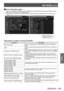 Page 129[NETWORK] menu
ENGLISH - 129
Settings
▶■Error information page
When [Error (Detail)] or [Warning (Detail)] is displayed in the self-diagnosis display of the [Projector status] 
screen, click it to display the error/warning details.
▶z
The projector may go into the standby status to protect the projector depending on the contents of the 
error

.
[OK]: Normal opera\Ation[FA\fLED]: O\b\burren\be of \Atrouble
[WARN\fNG]: Warning
▶zDescription of problem occurrence [F AILED]:
Parameter
Description
[MAIN CPU...
