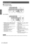 Page 26About your projector
26 - ENGLISH
Preparation
▶■Connecting terminals
▶z
For PT -DZ21KU, PT-DS20KU
(1) (2) (3) (4)
(5) (6) (7)(8) (9) (10) (11) (12)
▶zFor PT -DW17KU
(1) (2) (3) (4)
(6) (7) (8) (9) (10) (12)
(1)  terminal /  terminal
These are the terminals to connect the remote control for 
serial control when the system uses multiple projectors.
(2)  terminal This is a terminal to remotely control the projector using 
the external control circuit.
(3)  terminal This is a RS-232C compatible terminal to...