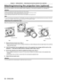 Page 50Chapter 2 Getting Started — Attaching/removing the projection lens (optional)
50 - ENGLISH
Attaching/removing the projection lens (optional)
Move the lens position to the home position before replacing or removing the projection lens. (x   page   67)
Attention
 f Replace the projection lens after turning of f the power of the projector. fDo not touch the electric contacts of the projection lens. Dust or dirt \
may cause poor contact. fDo not touch the surface of the projection lens with your bare hands....