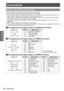 Page 2828 - ENGLISH
Getting Started
Connections
Before connection to the projector
Read carefully the instruction manual for the device to be connected. 
z
Turning off the power switch of the devices before connecting cables. 
z
If any connection cable is not supplied with the device, or if no option\
al cable is available for connection of the  
z
device, prepare a necessary system connection cable to suit the device.
Video signals containing too much jitter may cause the images on the scre\
en to randomly...