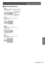 Page 61DISPLAY OPTION menu
ENGLISH - 61
Settings
[SIDE BY SIDE MODE] options 
J
MODE 1:
Projects dual screens by fully using the horizontal 
size of each screen.
The aspect ratio is held. 
z
The main and sub- 
z
screens have the same 
height.
The screens are 
 
z
centered in vertical 
direction.
MODE 2:
The main and sub-screens have a 1-to-1 
horizontal ratio.
MODE 3:
The main and sub-screens have a 2-to-1 
horizontal ratio.
MODE 4:
The main and sub-screens have a 1-to-2 
horizontal ratio.
4 : 316 : 9
4 : 316 :...