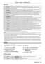 Page 59ENGLISH - 59
Chapter 4 Settings — [POSITION] menu
r
r [ASPECT]
[DEFAULT]
Pictures are displayed without changing the aspect ratio of the input signals.
[VID AUTO] The projector identifies the video ID (VID) embedded in the image signals and displays the image by 
automatically switching the screen sizes between 4:3 and 16:9. This function is effective for 
VIDEO/S-VIDEO 
(NTSC)
 signals.
[S1 AUTO] The projector identifies the S1 signal, and displays the image by automatically switching the screen sizes...