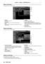 Page 9696 - ENGLISH
Chapter 4 Settings — [NETWORK] menu
[Basic control] page
Click [Projector control]
 → [Basic control].
(1)
(2)
(4)
(6) (3)
(5)
1 
[POWER]
Switches the power on/off.
2  [SHUTTER]
Switches between use or not use of the shutter function.
3  [OSD]
Switches between on (display)/off (no display) of the on-screen 
display function. 4 
[SYSTEM]
Switches the system method.
5  On-screen display of the projector
Displays the same content as the on-screen display of the 
projector. The settings of the...