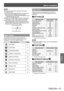 Page 47Menu navigation
ENGLISH - 47
Settings
Note
 zY

ou cannot reset all the settings to the factory 
default at a time.
 z T

o reset all the settings adjusted in the sub-menu 
item to the factory default at a time, perform 
initialization from the [PROJECTOR SETUP] menu 
→ [INITIALIZE] (
 page 76).
 z Some menu items cannot be reset by pressing the 
 button. Adjust each item manually.
 z The triangular mark under the bar scale in the 
individual adjustment screen indicates the factory 
default setting....