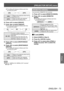 Page 73[PROJECTOR SETUP] menu
ENGLISH - 73
Settings
▶zThe setting will change as follows each time 
you press the button.
[ON][OFF]
[ON] Returns the response when the ID 
setting is ALL.
[OFF] Does not return the response 
when the ID setting is ALL.
6) Press 
▲▼ to select [GROUP].
7)  
Press  ◀▶ to switch [GROUP].
▶z
The setting will change as follows each time 
you press the button.
[A][B][Z]
[A] - [Z] Controls multiple projectors 
simultaneously by sending the ID of 
RS-232C.
Set the group from [A] to [Z]....