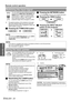 Page 24
Basic Operation
Remote control operation
ENGLISH - 24
You can switch the input method manually by 
pressing the COMPUTER , NETWORK  and 
VIDEO  buttons. Press the  required button 
several times or  I H  to cycle through the 
input methods as follows. The actual 
projected image will be  changed in a while.
 The graphical guidance will be displayed on the upper 
right of the projected image and you can confirm the 
selected input method which is highlighted in yellow. See 
“INPUT GUIDE” on page 34....