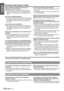 Page 8Precautions with regard to safety
ENGLISH - 8
Important 
Information
When inserting the batteries, make sure the 
polarities (+ and -) are correct.
  If the batteries are inserted incorrectly, they may 
explode or leak, and fire, injury or contamination of 
the battery compartment and surrounding area may 
result.
Use only the specified batteries.
  If incorrect or different kind of batteries are used, they 
may explode or leak, and fire, injury or contamination 
of the battery compartment and...