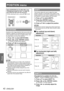 Page 4242 - ENGLISH
Settings
POSITION menu
Select [POSITION] from the Main Menu (see 
“Navigating through the menu” on page 35), 
then select the item from the sub-menu.After selecting the item, press ▲▼◄► to set.
 
z
Remote ControlControl Panel
KEYSTONE
Keystone is the image distortion that occurs when the 
projector is aligned non-perpendicularly to the screen 
or the projection screen has an angled surface. Use 
the steps below to correct this distortion.
Press ◄► to select [KEYSTONE].
1  ) 
Press ◄► or the...