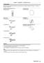 Page 23Chapter 1 Preparation — Precautions for use
ENGLISH - 23
Accessories
Make sure that the following accessories are provided with your projector
. Numbers enclosed in < > show the 
number of accessories.
Wireless remote control unit 
(N2QAYA000123)
                                      
Lens cover 
(TXFKK01XMQZ)
Power cord 
(TXFSX02RYJZ)CD-ROM 
(TXFQB02XSLZ)
(TXFSX02RYLZ)AAA/R03 or AAA/LR03 battery 
(For remote control unit)
(TXFSX02RWFZ)
(TXFSX02UTRZ)
Attention
 
f After unpacking the projector, discard...