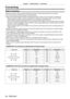 Page 36Chapter 2 Getting Started — Connecting
36 - ENGLISH
Connecting
Before connecting
 
f Before connecting, carefully read the operating instructions for the external device to be connected.
 
f Turn off the power of all devices before connecting cables.
 
f Take note of the following points before connecting the cables. Failure t\
o do so may result in malfunctions.
 
g When connecting a cable to a device connected to the projector or the pr\
ojector itself, touch any nearby 
metallic objects to eliminate...