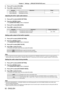 Page 92Chapter 4 Settings — [PROJECTOR SETUP] menu
92 - ENGLISH
3) 
Press as to select [VOLUME].
4)  Press qw to adjust the level.
Operation Adjustment Range
Press the w button. Increases the volume.
0 ~ 63
Press the q button. Decreases the volume.
Adjusting the left to right audio balance
1) 
Press as to select [AUDIO SETTING].
2)  Press the  button.
 
f The 
[AUDIO SETTING]  screen is displayed.
3)  Press as to select [BALANCE].
4)  Press qw to adjust the level.
Operation AdjustmentRange of adjustment
Press...