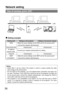 Page 2626
Notes:
• Select 802.11 ad hoc mode if the system is used in a place outside the radio
wave range to the access point.
• For the SSID of the projector, up to 32 alphanumeric characters and signs can
be used. Therefore, if any SSID that cannot be set for the projector has been set
for the access point, consult the network administrator, and change the SSID to
some other code that can be set for the projector.
• The projector is not compatible to the DHCP. For the LAN that uses a DHCP
server, it is...