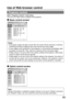 Page 4949
Projector control
Click Projector control in the menu.
The user can make various settings of the projector.
Basic control screen
Option control screen 
Notes:
• If the power supply has been turned ON, the screen will be closed for a moment.
Confirming the lamp is lighting, then enter into the top screen again.
• It may happen that connection to the projector is unsuccessful immediately after
the power is turned ON. Then, wait for a moment and try connection again.
• If Web control is not set to ON in...