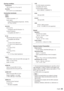 Page 8383English
Storing condition
Temperature
-20 °C to 60 °C (-4 °F to 140 °F)
Humidity
20 % to 80 % (no condensation)
Connection terminals
HDMI 1
HDMI 2
TYPE A Connector ×
 2*2
Audio signal:
Linear PCM (sampling frequencies - 48 kHz, 
44.1 kHz, 32 kHz)
DVI-D IN
DVI-D 24 Pin:
Compliance with DVI Revision 1.0
Content Protection:
Compatible with HDCP 1.1
PC IN
High-Density Mini D-sub 15 Pin:
Compatible with DDC2B
Y/G:
1.0 Vp-p (75 :) (with sync)
0.7 Vp-p (75 :) (without sync)
P
B/CB/B:
0.7 Vp-p (75 :)
P...