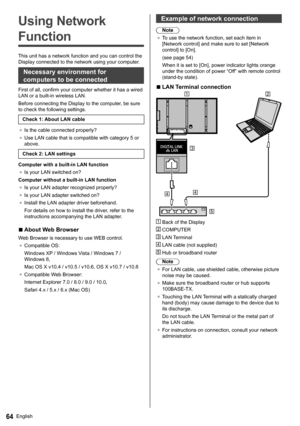 Page 64English64
   
Using Network 
Function
  