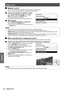 Page 24VIERA Link™
24 - ENGLISH
Settings
Speaker control
 
J
You can control the theater speaker with this projector remote control.
If you cannot operate, check the settings and the equipment.
 
 
Access and operate the speaker volume
 
Q
Select 1. 
HOME THEATER VOLUME in the VIERA 
LINK menu and press the  ENTER button.
Volume side bar will be displayed.
 
 
Press ◄ ► to adjust the volume of the equipment.
2. 
MUTE setting 
 
Q
Select 1. 
HOME THEATER MUTE in VIERA LINK 
menu and press the  ENTER button.
You...