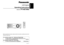 Page 1ENGLISH
TQBJ 0161-1
LCD Projector 
Operating Instructions
Model No.
PT-AE700U
R
Before operating this product, please read the instructions carefully and save this
manual for future use.For assistance, please call : 1-888-View-PTV(843-9788)
or send e-mail to : consumerproducts@panasonic.com
or visit us at www.panasonic.com (U.S.A)
For assistance, please call : 787-750-4300
or visit us at www.panasonic.co.jp/global/ (Puerto Rico) 