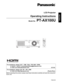 Page 1TQBJ0203
ENGLISH
LCD Projector
Operating Instructions
Model No. PT-AX100U
Before operating this product, please read these instructions carefully and save this manual for 
future use.For assistance, please call: 1 - 888 - View - PTV (843 - 9788)
or send e - mail to: consumerproducts@panasonic.com
or visit us at www.panasonic.com (U.S.A)
For assistance, please call: 787 - 750 - 4300
or visit us at http://panasonic.net (Puerto Rico) 