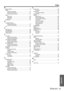 Page 53Appendix
Index
ENGLISH - 53
M
MAIN POWER ..........................................................13
MENU
Control panel button
 ............................................12
Remote control button .........................................11
Remote control function .......................................27
Menu
Main menu
 .........................................................28
Navigation ..........................................................27
Sub-menu...