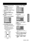 Page 63ENGLISH – 63
Basic Operation
4. Press ▲▼ to specify the area to 
be adjusted.
To joint the top: set “UPPER” to “ON”.
To joint the bottom: set “LOWER” to “ON”.
To joint the left: set “LEFT” to “ON”.
To joint the right: set “RIGHT” to “ON”.
5.  Press ENTER to toggle “ON” and 
“OFF”.
6. Press ◄► to adjust the 
compensation width and start 
position.
To display the adjustment 
marker
7. Press ▲▼ to select “MARKER”.
8.  Press ENTER to select “ON”.
A marker for adjusting the picture position 
appears. The...