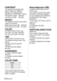 Page 4040-ENGLISH
CONTRAST
This adjusts the contrast of the
picture. (Adjust the “BRIGHT”
setting first if required before
adjusting the “CONTRAST” setting.)
The picture is bright: Ibutton
The picture is dark: Hbutton
BRIGHT
This adjusts the darker areas (black
areas) in the picture.
Black areas are too light: Ibutton
Dark areas are too solid: Hbutton
COLOR
(S-VIDEO/VIDEO/YPBPRonly)
The color is too deep: Ibutton
The color is too pale: Hbutton
TINT
(NTSC/NTSC 4.43/YPBPRonly)
This adjusts the flesh tones in the...