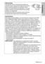 Page 77ESPAÑOL-3
Preparativos
ADVERTENCIA:
Este equipo ha sido probado y se encuentra que cumple con los límites
para un dispositivo digital Clase B, que cumple con la Parte 15 de las
reglas FCC. Estos límites fueron establecidos para proveerle protección
razonable contra las interferencias dañinas en una instalación residencial.
Este equipo genera, usa y puede irradiar energía de radiofrecuencia y, si
no se instala y usa de acuerdo con las instrucciones, puede provocar
interferencias dañinas a las...