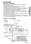 Page 95ESPAÑOL-21
Conexiones
Notas sobre las conexiones
BLea cuidadosamente el manual de instrucciones para cada dispositivo
periférico antes de conectarlo.
BApague el suministro de alimentación para todos los dispositivos
periféricos antes de realizar cualquier conexión.
BSi los cables necesarios para la conexión no estuvieran incluidos con el
dispositivo periférico o disponible como una opción, deberá preparar un
cable adecuado para el dispositivo correspondiente.
BSi existiera mucha inestabilidad en la señal...