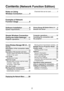 Page 2Using Wireless Manager ME 2.0...14
Startup................................................14
Description of the connection select
window ...............................................14
Description of the launcher and menu.....15
Screen styles that allow the projection
modes to be used.............................17
Live mode ..........................................17
Quitting live mode ............................17
Multi live mode ..................................18
Standard style (4-screen multi...