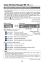 Page 1515
Description of the launcher and menu
(Green, lighted): Transmission possible
(Blue, blinking):Own computer currently transmitting
(
in the live mode or moving picture transmission mode)
(Yellow, lighted):Other user currently transmitting
(Red, lighted):  Communication impossible
(Black, lighted):  When the projector has not been selected
Status indication
When connected to one projector
(Green, lighted):All transmission possible
(Blue, blinking):  Currently transmitting
(Yellow,...