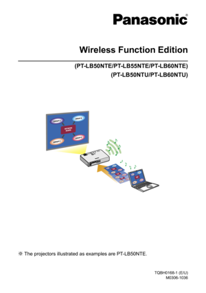 Page 1
Wireless Function Edition
(PT-LB50NTE/PT-LB55NTE/PT-LB60NTE)(PT-LB50NTU/PT-LB60NTU)
TQBH0168-1 (E/U)M0306-1036
Þ The projectors illustrated as examples are PT-LB50NTE. 
