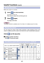 Page 40
40

Useful Functions (cont.)
Blanks the screen for a moment.
Click [] on the launcher.
The image is turned off.
When sound is output, the sound also goes out.
1
Click [] again.
The image comes back.
2
Shutter function
The shutter function is available only in live mode or in multiple source live mode.
Pointer function
You  can  change  the  shape  of  the  pointer  appearing  on  the  projection  screen  in  live 
mode or multiple source live mode to one that can be used for presentation purposes.
Click...