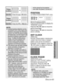 Page 45
ENGLISH-45
Adjustments and settings
POSITION
(S-VIDEO/VIDEO/RGB/YPBPRonly)
Moves the picture position.
Press the ENTER button to display the
“POSITION” screen.
Press the  Ior H button to move the
picture horizontally.
Press the  For G button to move the
picture vertically.
DOT CLOCK
(RGB only)
Periodic striped pattern interference
(noise) may occur when a striped
pattern such as the one below is
projected. If this happens, press the
I or H button to adjust so that any
such noise is minimised.
CLOCK...