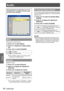 Page 40Audio
40 - ENGLISH
Settings
Audio
Select [Audio] from the Main Menu (see “How 
to operate menu” on page 31) and then select 
the item from the Sub Menu.
Mute
Temporarily turn off the sound.
Press ▲▼ to select [Mute].1 ) 
Press ► to display the setting dialog 2 ) 
box.
Press ◄► to switch [On]/[Off].3 ) 
OnMute.
OffOutput audio.
Press z  button on the remote control 
can also turn on/off the sound.
Volume
Adjust the volume.
Press ▲▼ to select [Volume].1 ) 
Press ► to display the adjustment 2 ) 
dialog...